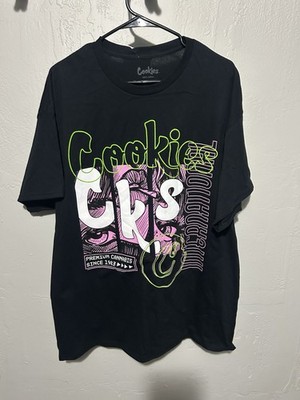 Cookies SF Black Men s T-Shirt Size XL Pink Green Graphic Cookies International