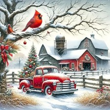 KTHOFCY 5D DIY Winter Landscape Diamond Painting Kits for Adults,Christmas