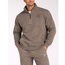 Gymshark Men's Brown Premium Legacy 1/4 Zip Extreme Oversized Pullover S NWT