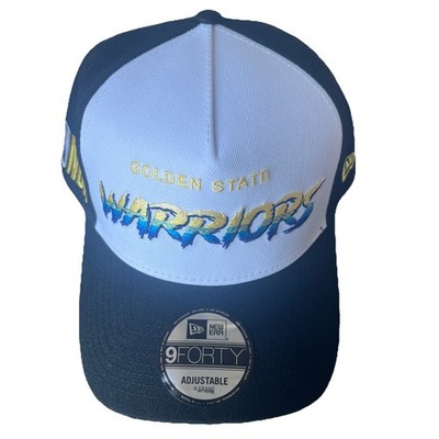 Golden State Warriors Adjustable Strap New Era 9Forty Cap Hat Black White NWT