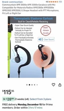 Commountain XPR 3500e XPR 3300e Earpiece w Mic Compatible with Motorola