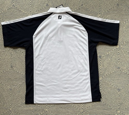 Footjoy Prodry Pique Chantilly National Polo - NWT - White/Black - XL - Picture 4 of 5