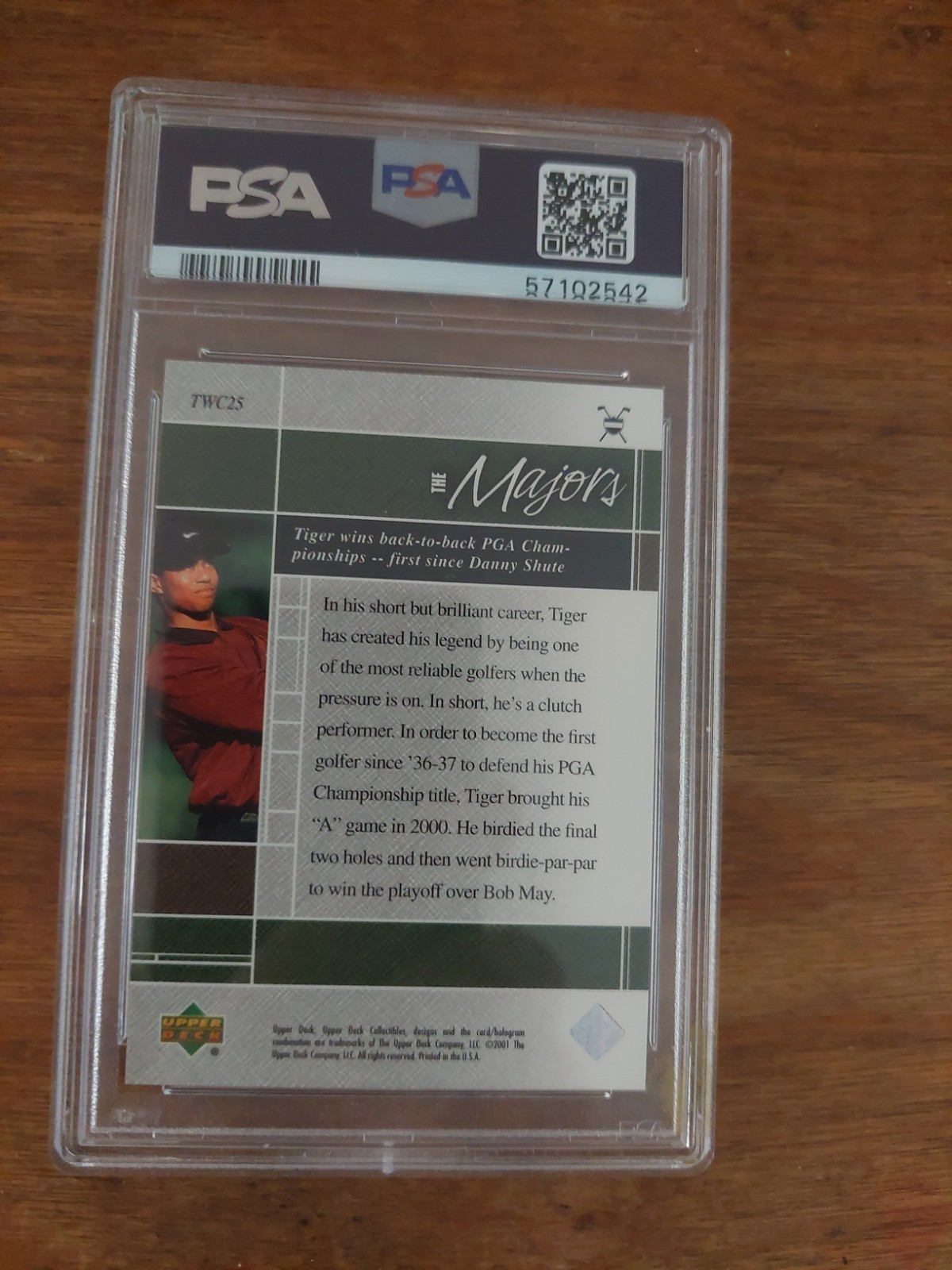 2001 Upper Deck - Tiger Woods Career Tiger Woods #TWC25 (RC) view 2