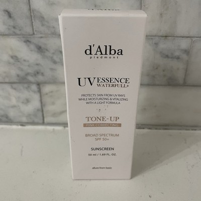 d Alba UV Essence Waterfull+ Sunscreen, Tone-Up Pink Correcting 1.69 Oz Exp2028