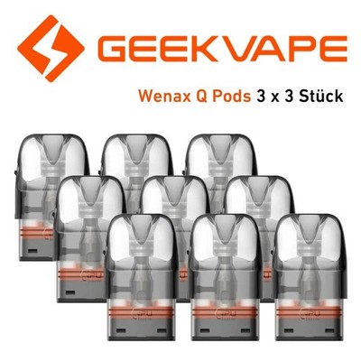 3 x 3 GeekVape - Q Pod / Pods (3 ml) 0,40/0,60/0,80 Ohm