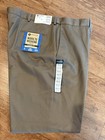 Haggar NEW Bark Brown Work to Weekend Khaki No Iron Flex Waist Mens 42x32 — photo 1