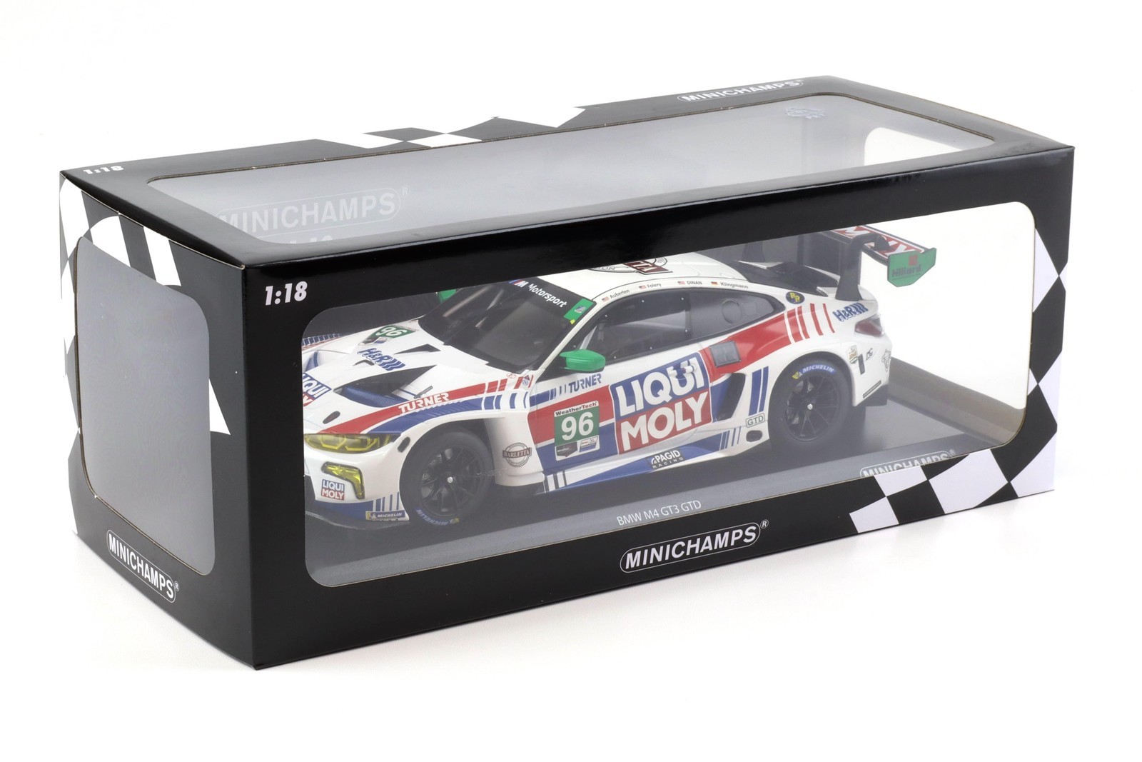 BMW M4 GT3 Minichamps 1:18 pour décoration bureau passionné automobile