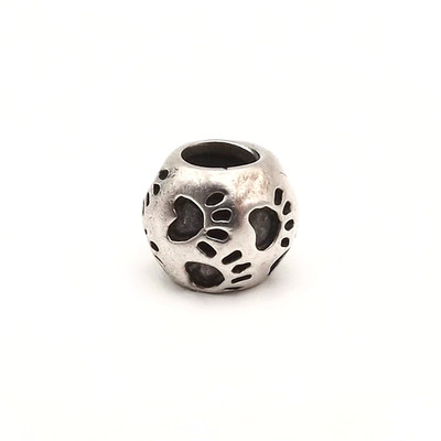 Chamilia Sterling Silver Dog Puppy Paw Prints Bead Charm