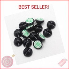 10 Pieces Black Self-Adhesive Cable Management Clip Organizer Cord Sticky Silico