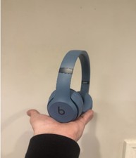 Beats by Dr. Dre Blue Headband Ear-Pad Headphones 3.5mm Jack Over-Ear Double