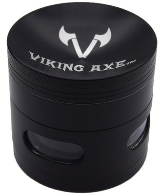 2.2'' VIKING AXE 4Piece Herb Grinder with Transparent Window  Aluminum Spice gift
