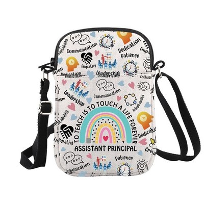 Assistant Principal Gift To Teach Is To Touch A Life Forever Zipper Crossbody...