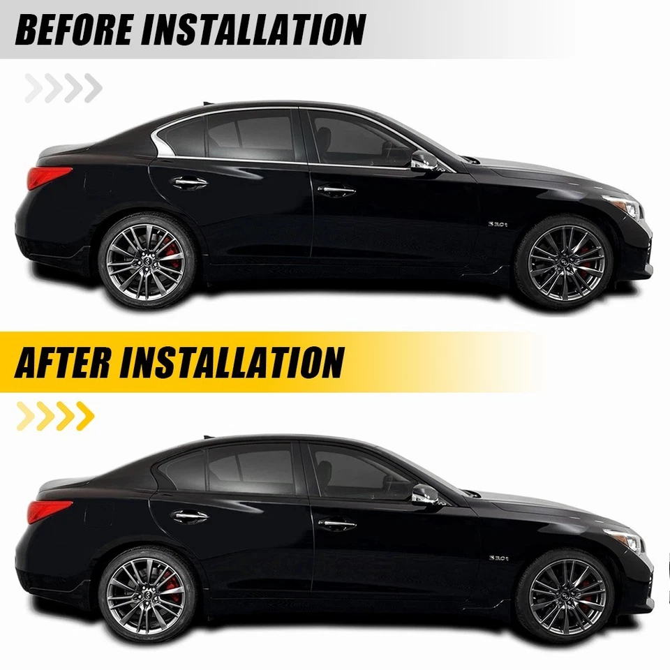 PARA 14-24 INFINITI Q50 Q50S ESTILO FIBRA DE CARBONO FORJADO VENTANA TRASERA ALERÓN TECHO Foto 2 de 4