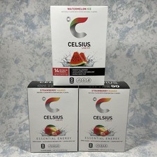 CELSIUS On The Go Energy Drink Mix 14 Stick Packs  Lot of 3  Exp 08/26 