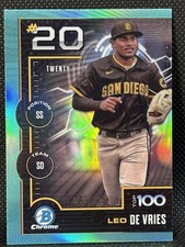 Leo De Vries /125 Aqua Refractor 2025 Bowman Scouts Top 100 #BTP-20 A’s