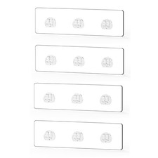 HAOYINEER 4 Packs 11.8 inches W x 0.3 L x 4.7 H , Clear
