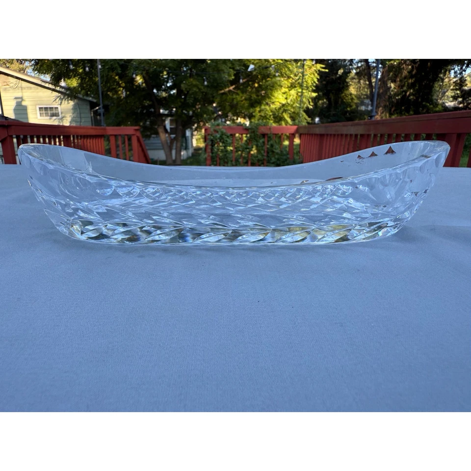 Prato de aipo oval vintage Waterford Crystal Glandore feito na Irlanda 9,5” - Imagem 2 de 4