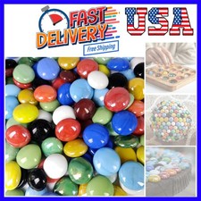 10 Porcelain Color Flat Marbles Glass Gems for Mosaics,DIY Craft Projecting,...