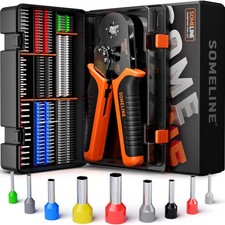 Ferrule Crimping Tool Kit,Self-Adjusting Pliers for wire ferrules AWG 2