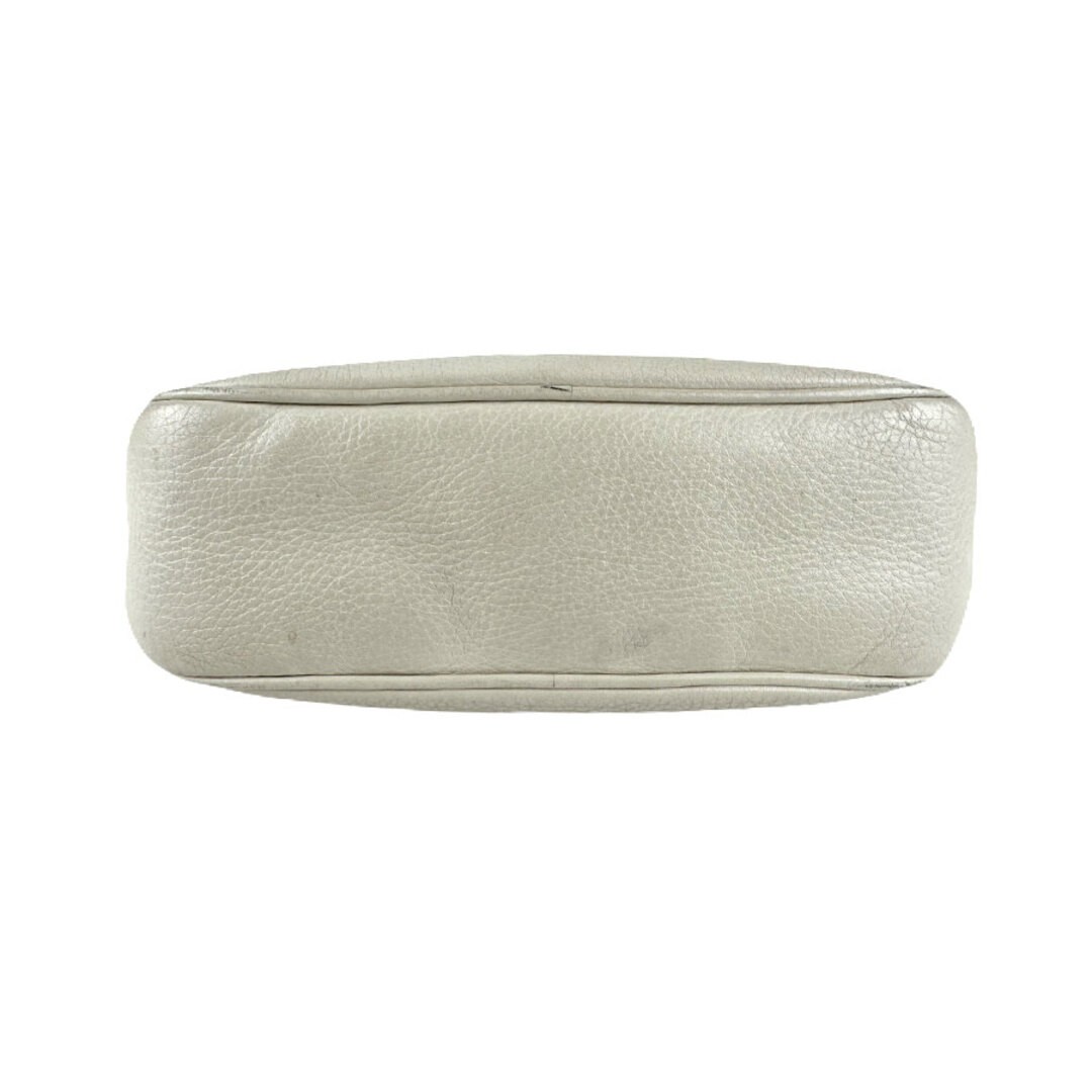 GUCCI Ivory Leather Crossbody Bag Gold Hardware Used 16x19cm Fashion Valid thumbnail 4