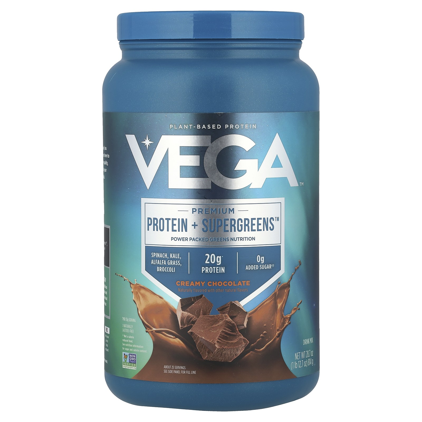 Plant-Based Protein and Greens, Chocolate, 1 lb 12.7 oz (814 g)
