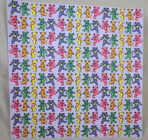 GRATEFUL DEAD DANCING BEAR BLOTTER 60S HIPPIE ART JERRY GARCIA Lavendar Purple