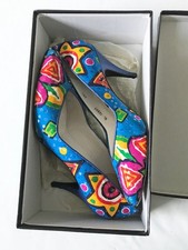 Stuart Weitzman Pumps High Heels bunt EUR 38,5 vintage made in spain pop art