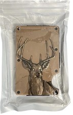 Antiguo Portatarjetas de Visita Ciervo de Latón - Buck Caza Naturaleza Decoración (Sin Abrir)