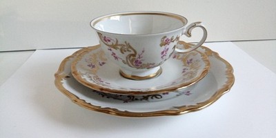Porzellan Gedeck Tasse Untertasse Kuchenteller Reichenbach GDR P515