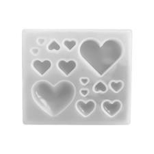 Molde de silicona para corazón Pendientes Colgante Molde Resina epoxi Joyería Molde para manualidades hágalo usted mismo