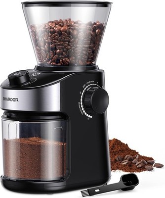 SHARDOR Kaffeemühle, Kaffeemühle Elektrisch, 25 Modis, 200W, 200g Bohnenbehälter