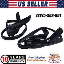 Front Window Run Channel Weatherstrip Set For Honda Civic Ek4 Ek9 2-door 1996-00