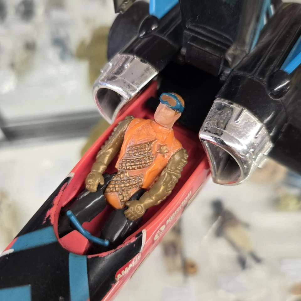 Vintage 1988 Kenner M.A.S.K. Split Seconds Afterburner w/ Dusty Hayes Incomplete - Image 3 of 4