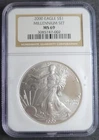 2000 American Silver Eagle Millennium Set NGC MS69 Brown Label