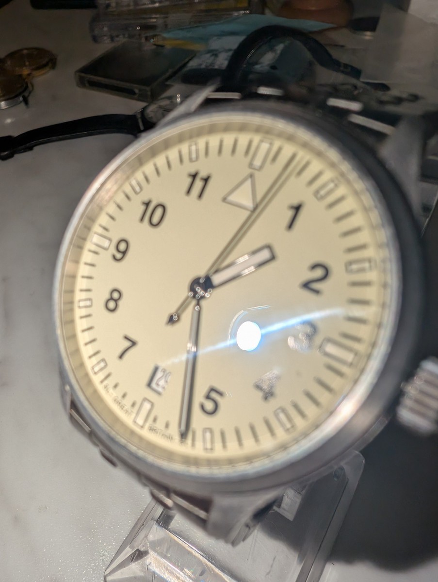 Scarce Timefactors Speedbird PRS-22 ETA Mens Wristwatch Cream Dial