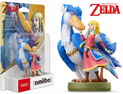 Nintendo Amiibo Zelda and Loftwing Figure Skyward Sword HD US Version Sealed