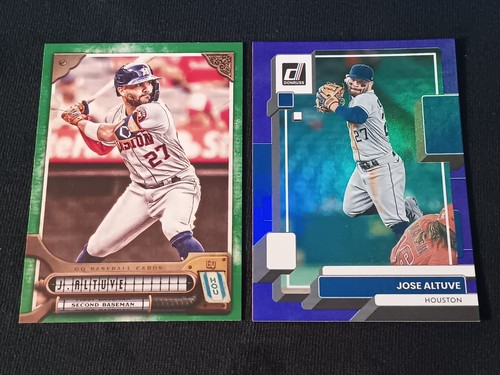 Joseph Altuve Donruss 2022 lámina púrpura #120 y Gypsy Queen Green Boader #231. ASTROS - Imagen 2 de 4