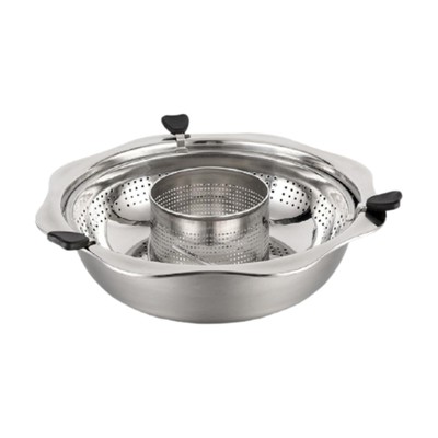 Rotary Hot Pot Suppentopf mit zwei Geschmacksrichtungen für Shabu-Shabu Camping Familientreffen