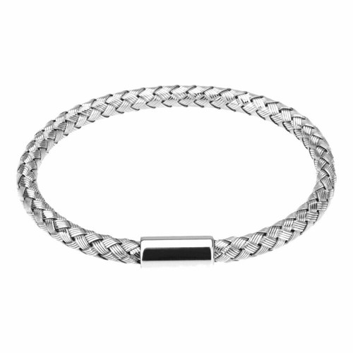 Bracelet Argent 925 Rhodié Avec Chaîne Maille Diamantée 1.5mm – élégant Et Neuf Avec étiquettes