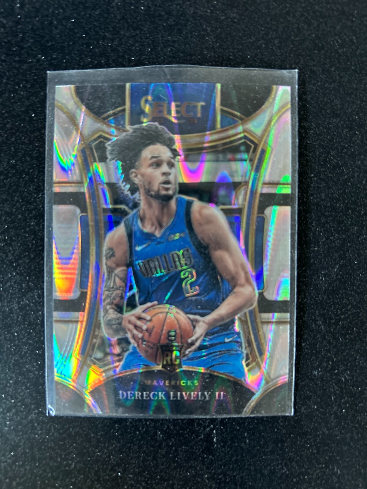 2023-24 Panini Select #313 Dereck Lively II Mezzanine Tectonic Prizm RC Mavs