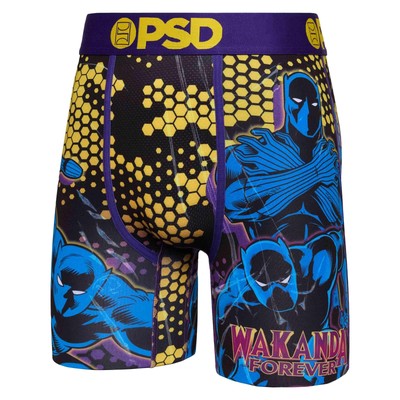 PSD Men's Black Panther Boxer Briefs, Multi, S