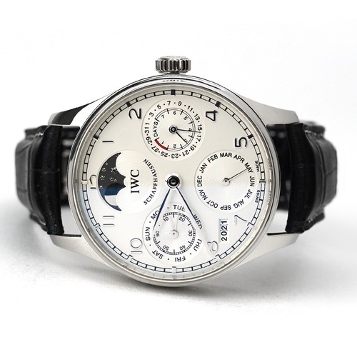IWC Portugieser Perpetual Calendar Wristwatch IW502219 Platinum Limited |  eBay