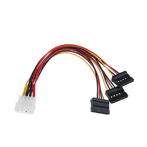 4Pin IDE To 3 SATA Power Splitter Extension Cable Connectors Computer Plugin'AA - Afbeelding 9 van 10