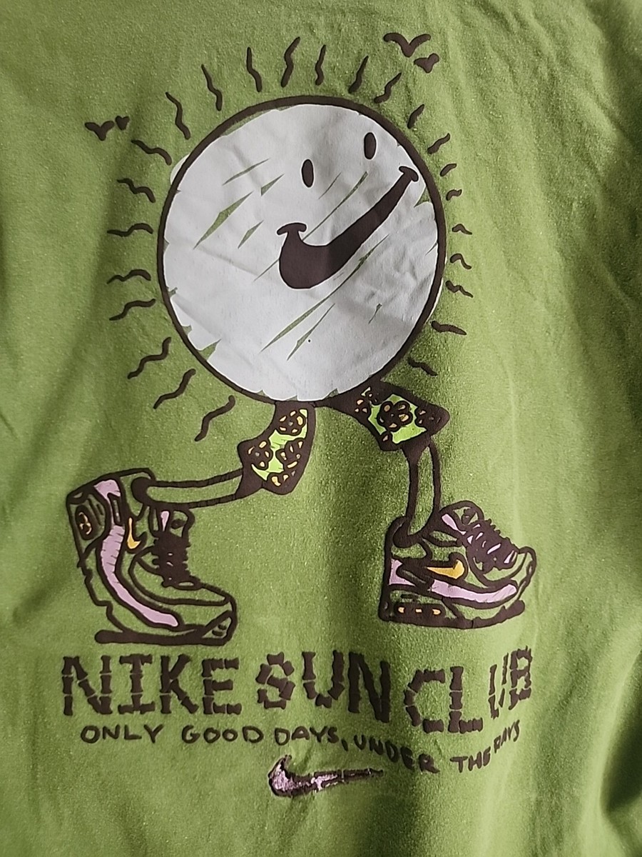 【おすすめアイテム】Nike Sun Logo Craft T-Shirt Nike Sun Club Tee T Shirt Men Size Small Smiley Logo | eBay