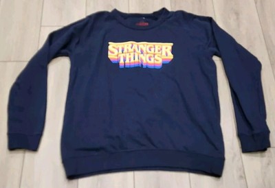 Netflix Stranger Things Sweatshirt Adult XL Navy Blue Pullover Long Sleeve