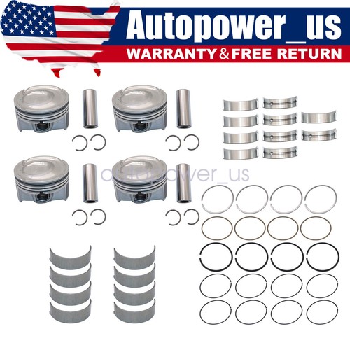 Main Rod Bearing & Piston & Rings Fit 201216 Hyundai Kia Accent Rio 1.6L DOHC eBay