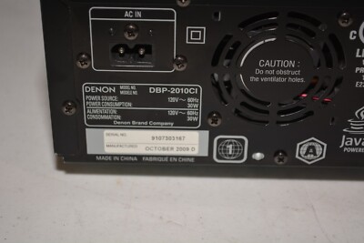 Denon DBP 2010CI BLU-RAY Player (No Remote) #D845 | eBay
