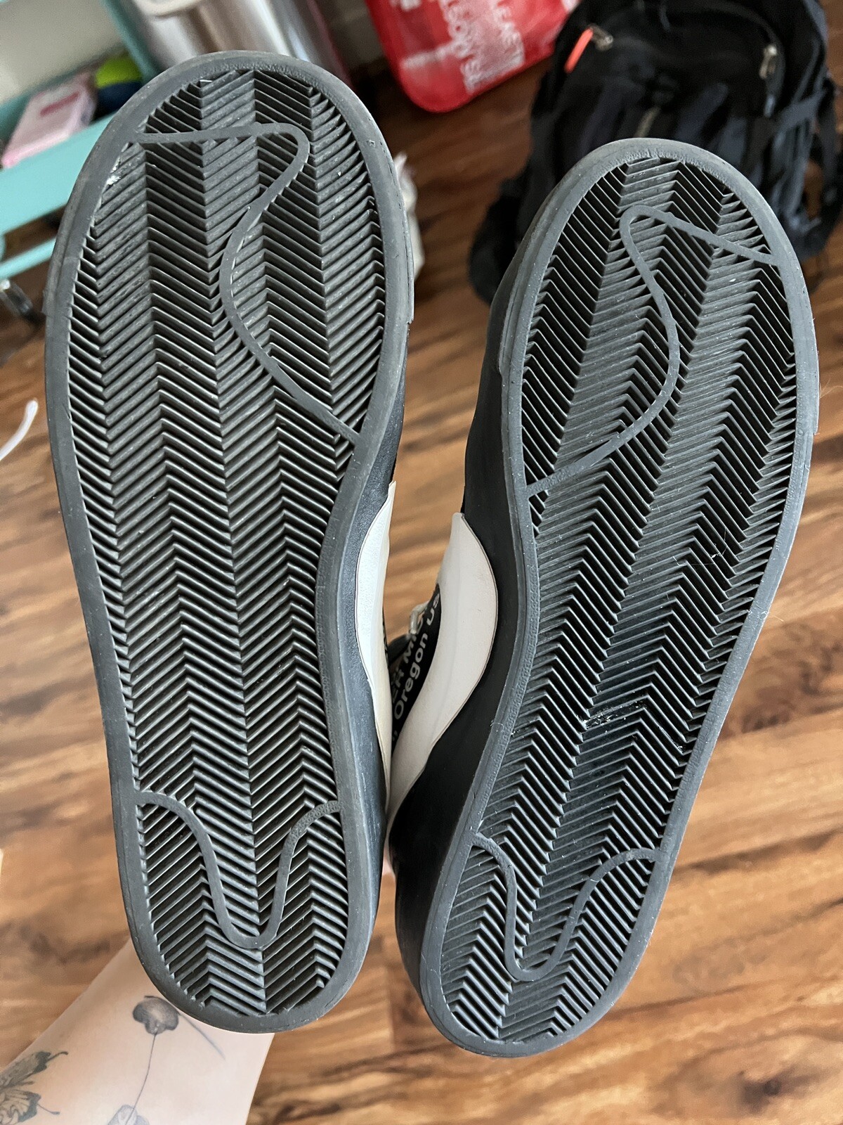 OFF WHITE X NIKE Taglia 8 5 Nike Blazer Mid x BIANCO SPORCO ""Grim Reapers"" 2018