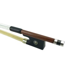 3/4 Size Violin Bow Brazilwood Ebony Frog peral Inlay Natural Horse Bow Hair
