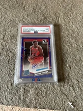 ADAMA SANOGO DONRUSS RATED RATED ROOKIE SIGNATURE BLUE CHOICE /49 PSA 9 MINT